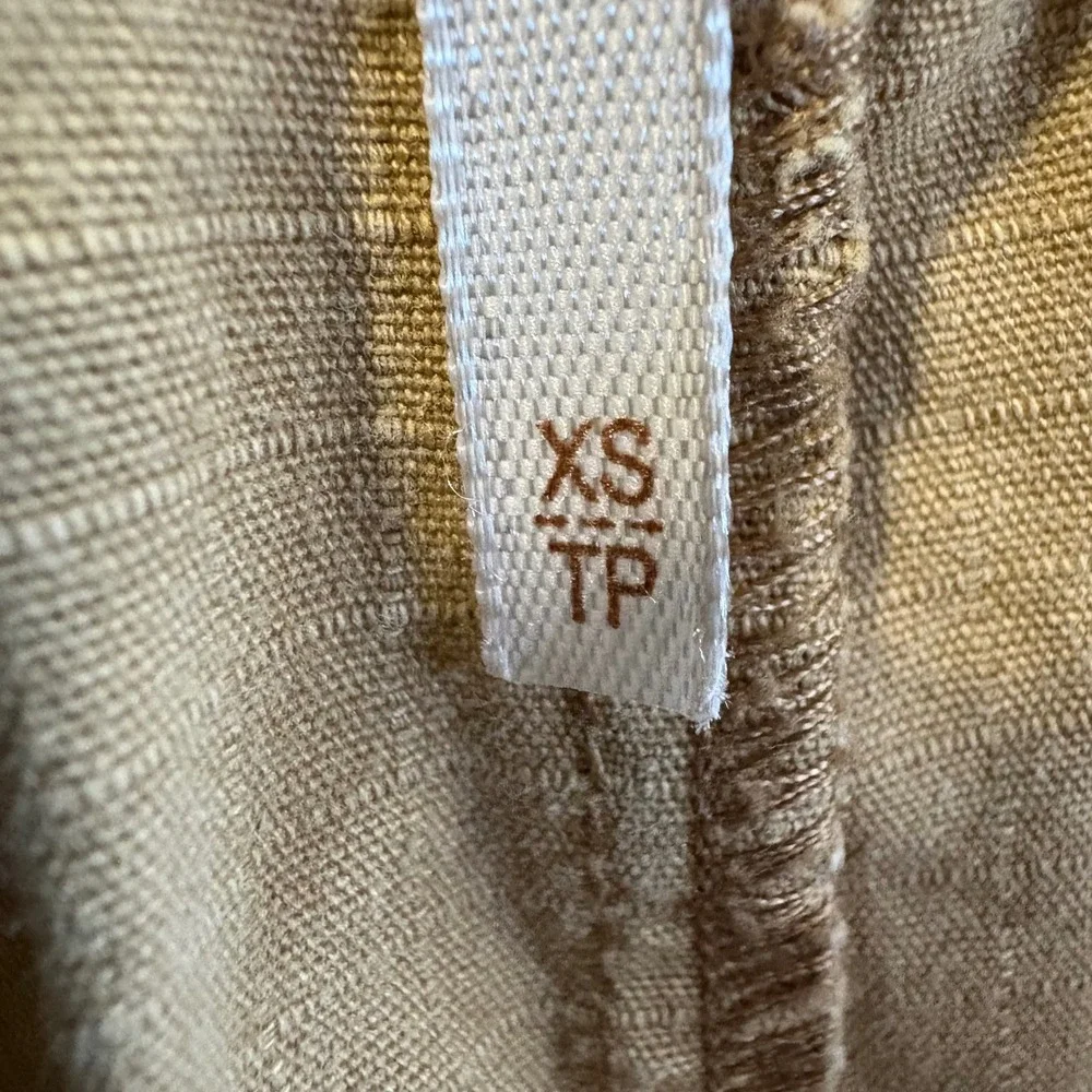 Free People Cargo Pants Womens XS Tan Ripstop Drawstring Raw Hem OB1170572